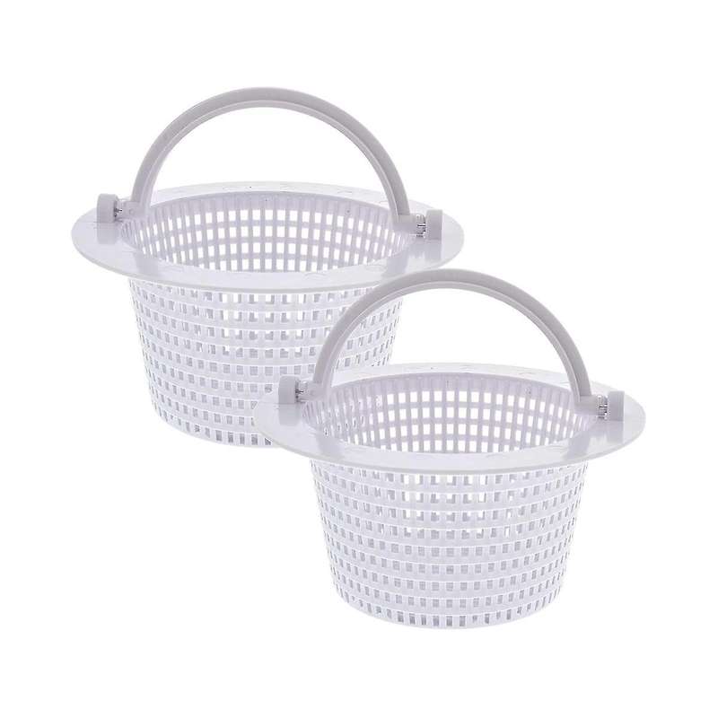 Swimming Pool Skimmer Replacement Basket with Handle, 2 Pack - Above Ground Pool Thru-wall Skimmer