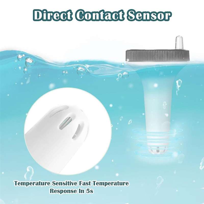Swimming Pool Thermometer Floating Easy Read, Digital Pool Thermometer for Swimming Pools,Hot Tubs,S