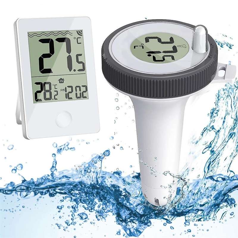 Swimming Pool Thermometer Floating Easy Read, Digital Pool Thermometer for Swimming Pools,Hot Tubs,S