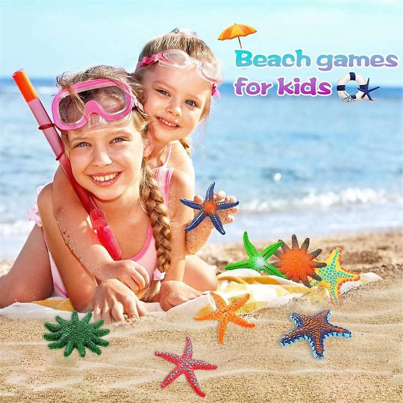 Swimming Underwater Pool Toys for Ages 4-8, 8-12, Summer Beach Colorful Starfish Toys, Dive Throw To
