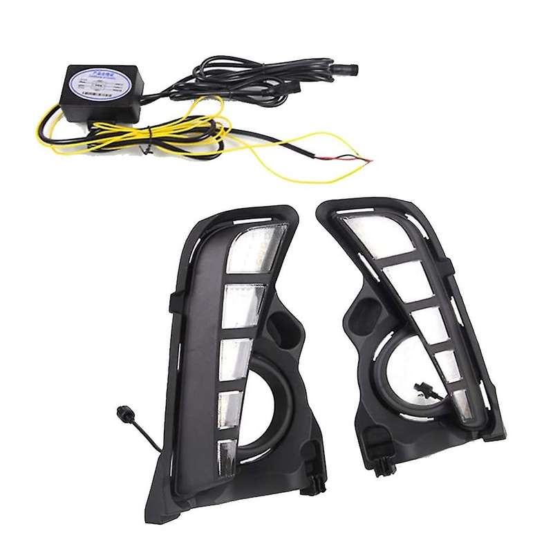 Switchback Dual Color LED DRL Fog Driving Lights with Sequential Turn Signal Lamps Kit for 2017-2019