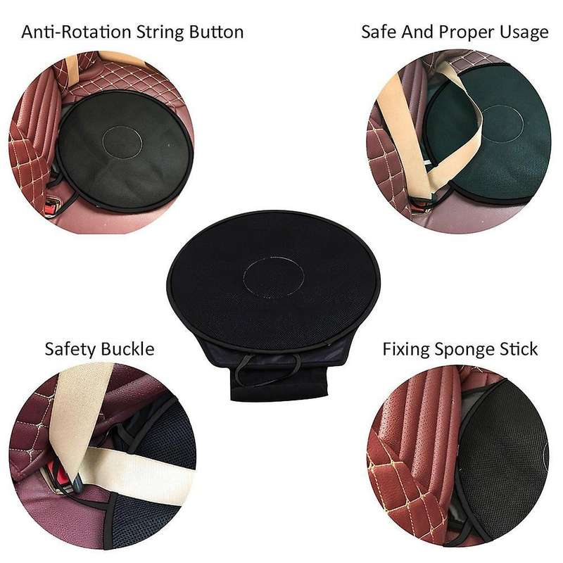 Swivel Seat Cushion Compatible Car Compatible Elderly, 360 Rotation Anti-Slip