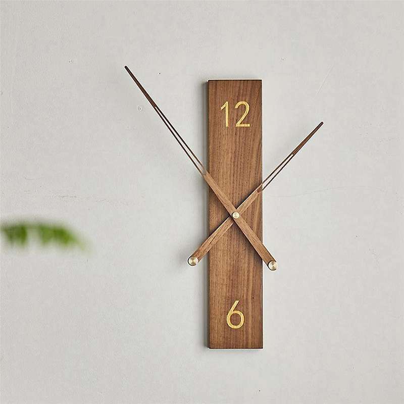 S-wooden Pointer Living Room Decoration Wall Clocks Silent Movement Brief Style Silent Household, Wo