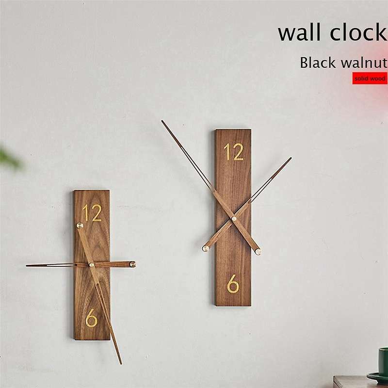 S-wooden Pointer Living Room Decoration Wall Clocks Silent Movement Brief Style Silent Household, Wo