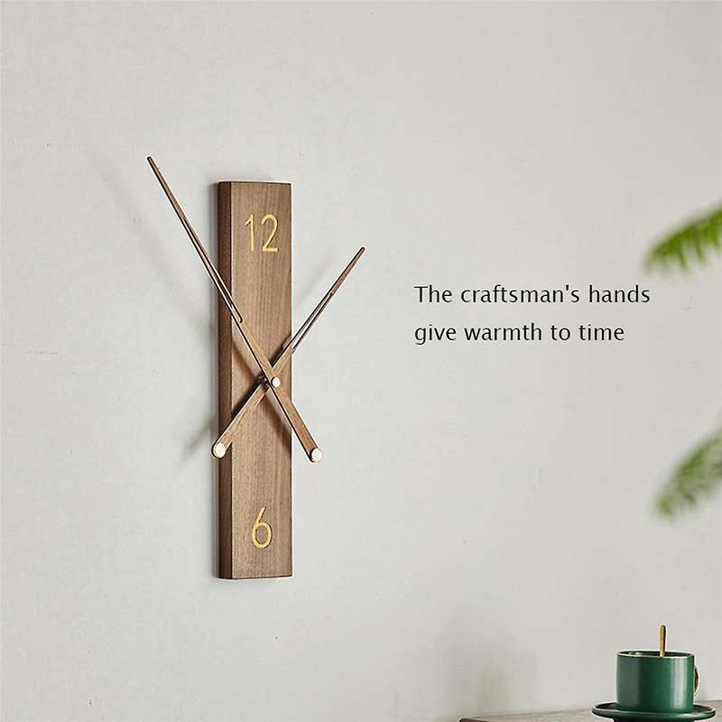 S-wooden Pointer Living Room Decoration Wall Clocks Silent Movement Brief Style Silent Household, Wo