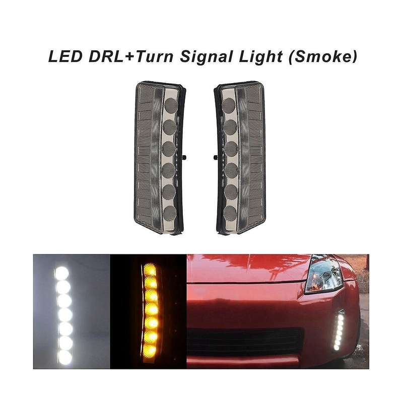 Switchback Led Drl Daytime Running Turn Signal Light Smoke for 350z 2003-2005