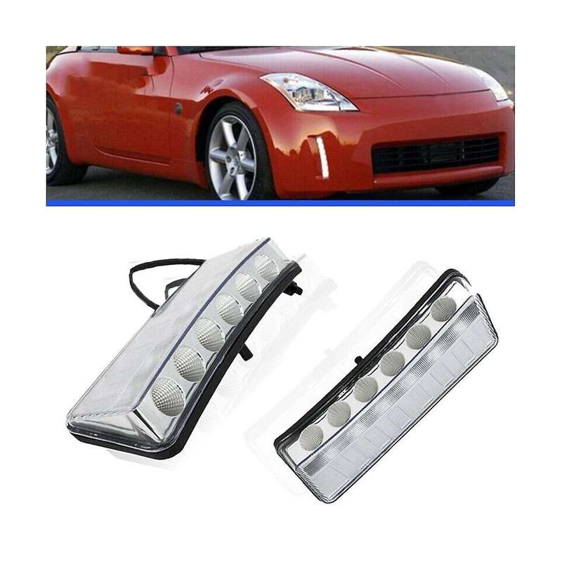 Switchback Led Drl Daytime Running Turn Signal Light Clear for 350z 2003-2005