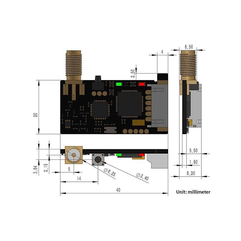Sx1278 433m Lora Wireless Module Uart Serial Transmitter Receiver Module