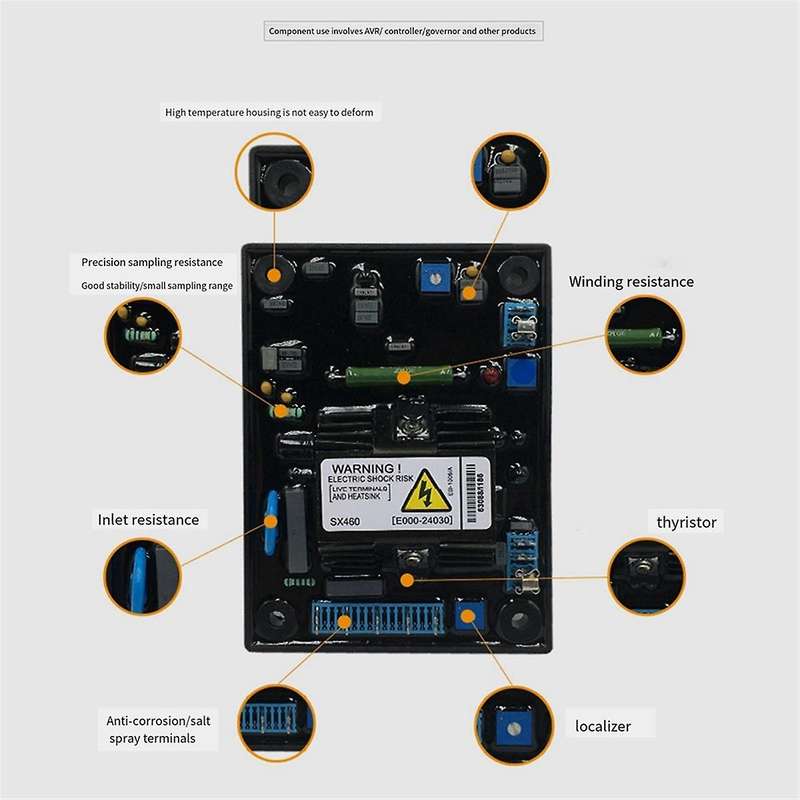 Sx440 Avr Generator Voltage Regulator Replacement Spare Parts for 500kw Brushless Generators, Mount