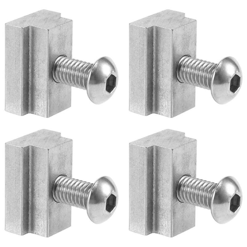 T Slot Nuts with Screw 3/8 Inch -16 for - Bed Rails Slats Bed Rack Rail Accessories 4 Pack