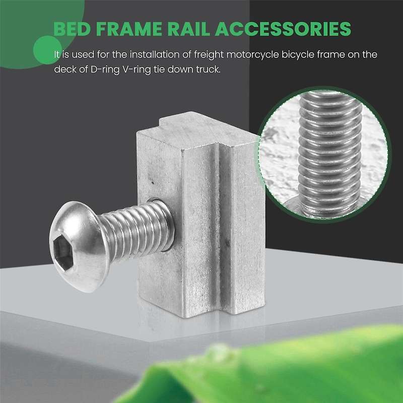 T Slot Nuts with Screw 3/8 Inch -16 for - Bed Rails Slats Bed Rack Rail Accessories 4 Pack