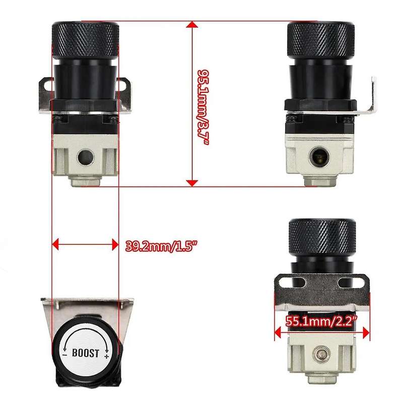 T2 Universal Manual Gauge Turbo Boost Controller 1-150 PSI SR20DET Black