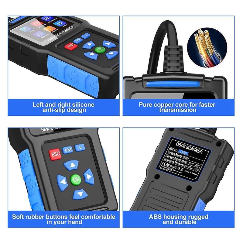 T200 OBD2 Scanner Vehicle Code Reader Scanner Diagnostic Tools Read and Display Data for Universal C