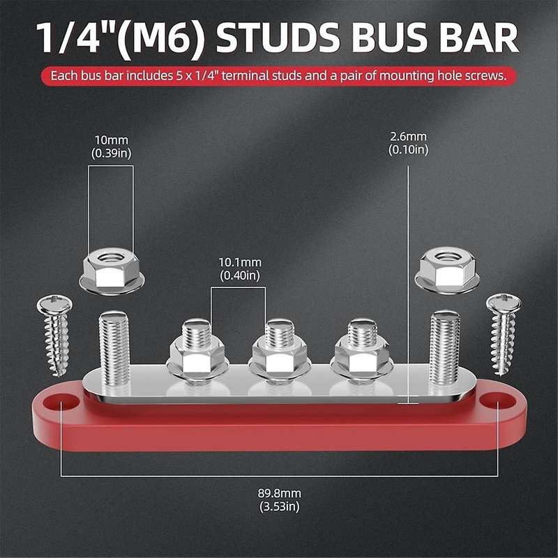T5M6 150A Automobile Bus Bar Bus Bar Bus Copper Bar Automotive Wiring Bar Diversion Bar Suitable for