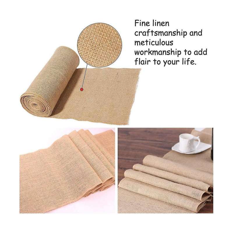 Table Runner 10 M X 30 Cm Table Runner Linen Fabric, Table Runner Roll Table Decoration Wedding Vin