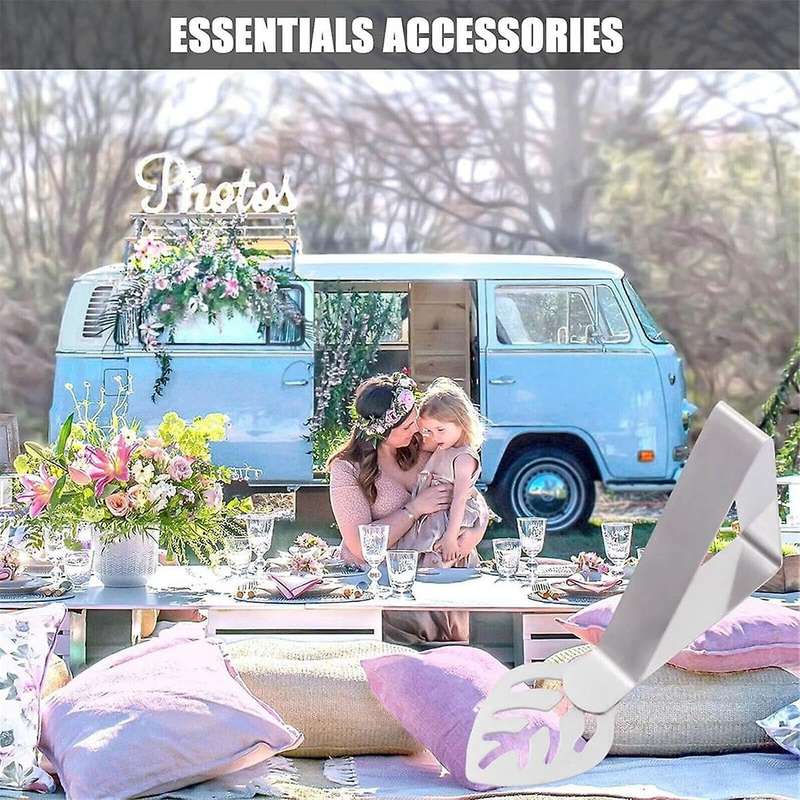 Table Cloth Holder Clips 12 Pack, Leaf Shape Picnic Tablecloth Clip Outdoor Heavy Duty Stainless Ste