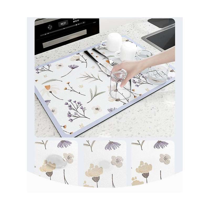 Table Mat Kitchen Countertop Drain Pad Household Dish Drying Pad Absorbent Coaster Disposable Insul