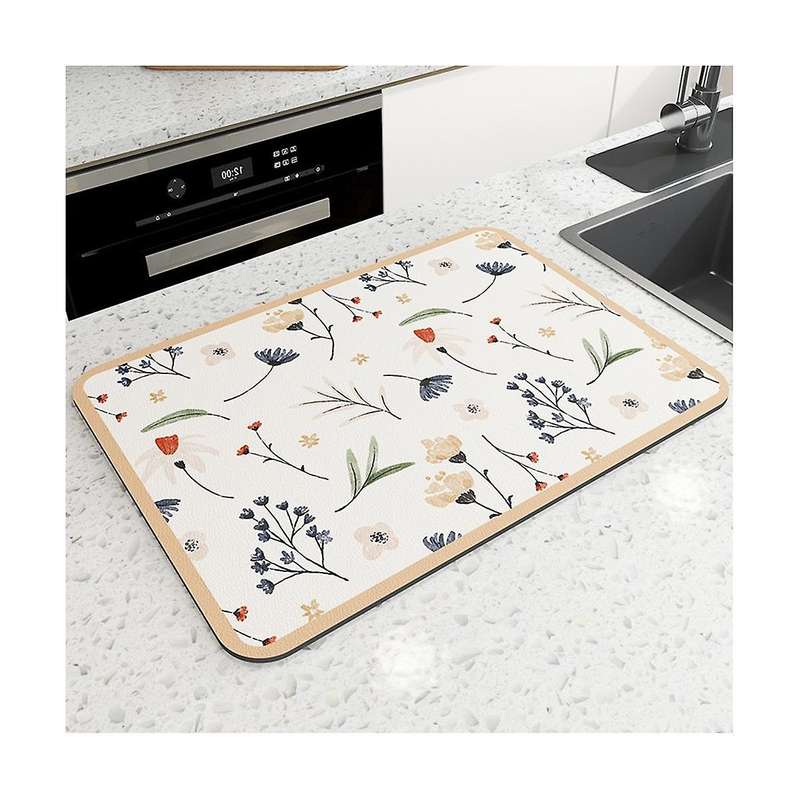 Table Mat Kitchen Countertop Drain Pad Household Dish Drying Pad Absorbent Coaster Disposable Insul