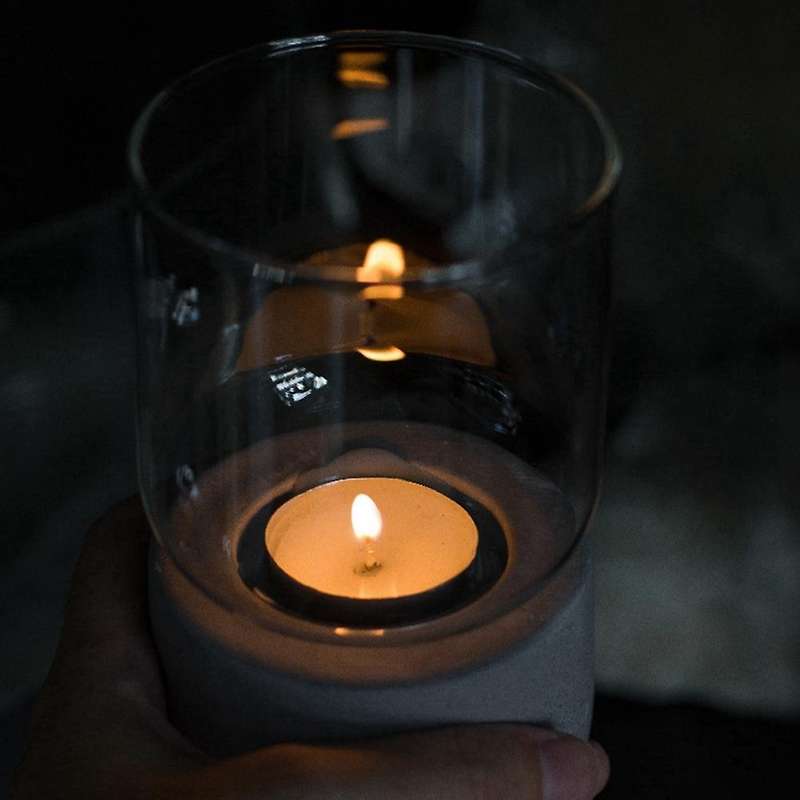 Tabletop Candle Holder, Tabletop Candle Cup, Glass Candle Holder for Valentine's Day, Birthday, Part