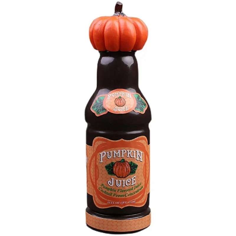 Tabletop Ornaments of Pumpkin Juice Bottle Around the Film