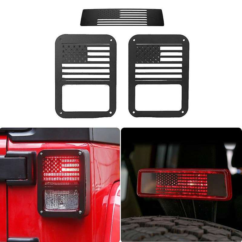 Tail Light Cover Guards Third Brake Light Cover for 2007-2018 JK Unlimited JKU Sport Willys 2/4 Door