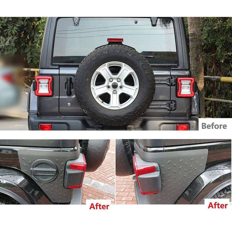 Tail Light Cover Body Armor Rear Corner Guard Protector Trim for 2018-2021 Wrangler JL JLU Accessori