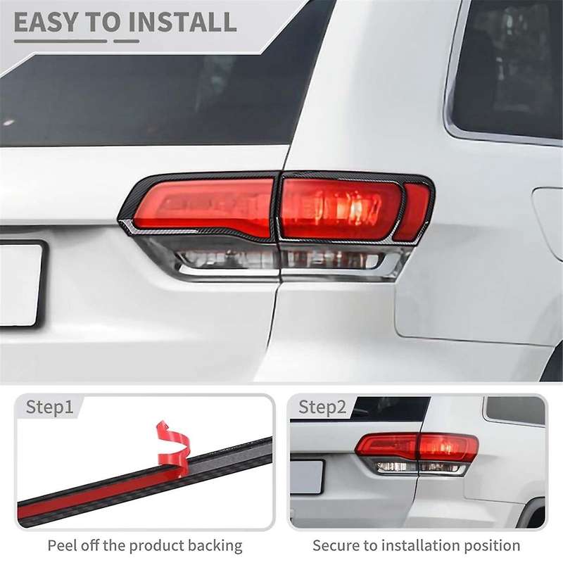Tail Light Cover Bezel Trim for Grand 2014-2020 Accessories ABS Carbon Fiber
