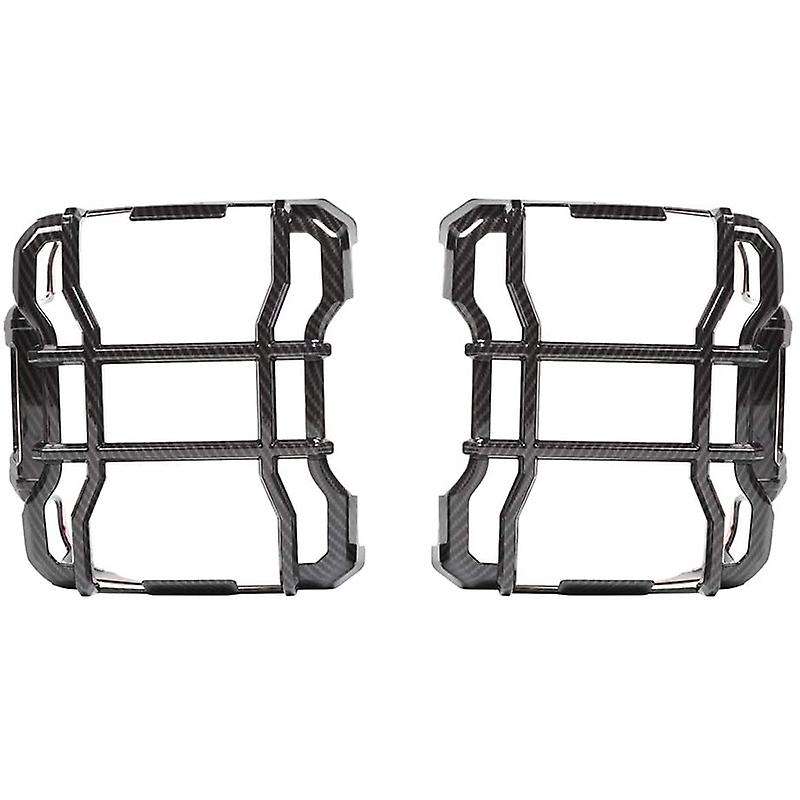 Tail Light Guards Rear Taillights Covers Protector for Wrangler JL JLU 2018 2019 2020 (Carbon Fiber
