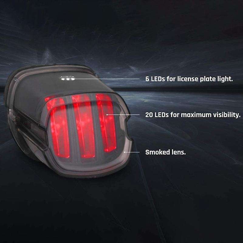 Tail Light Turn Signal Brake Running Light Smoked Rear Light for 883 1200 Glide
