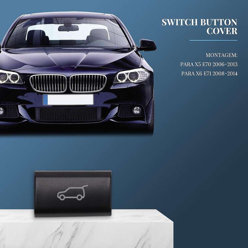 Tailgate Rear Trunk Switch Button Cover Compatible X5 E70 2006-2013 X6 E71 2008-14