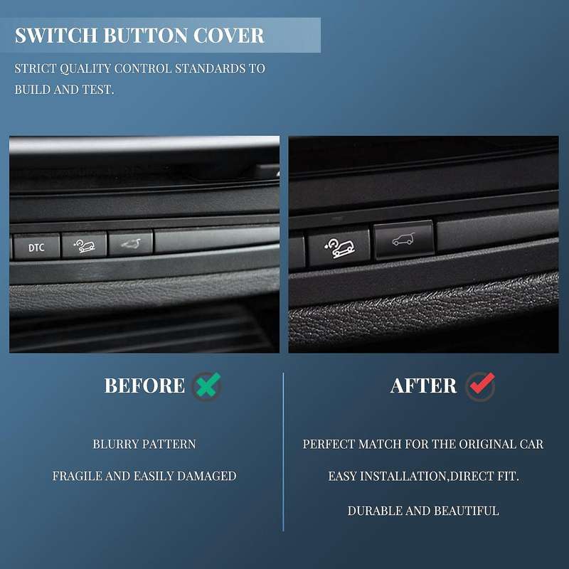 Tailgate Rear Trunk Switch Button Cover Compatible X5 E70 2006-2013 X6 E71 2008-14