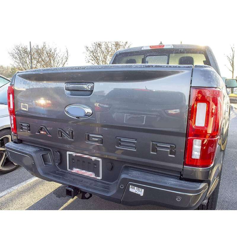 Tailgate Insert Letters Compatible Compatibled Ranger 2019 2020, Emblems (Black)