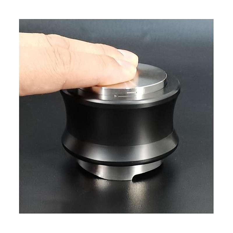 Tamper 51mm, Dual 2 In 1 Leveler Distributor Adjustable Flat Spring Tampers with Scale Coffee Tool