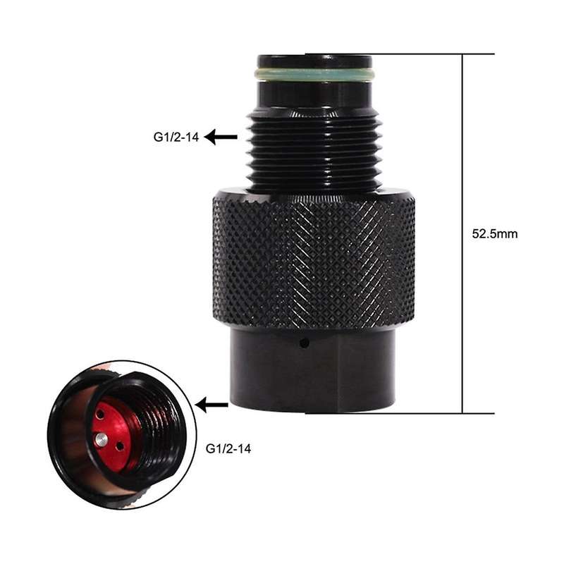 Tank Regulator Valve ON/OFF ASA Adaptor G1/2-14 Thread Saver,CO2/Compressed Air Pin Valve Depressor