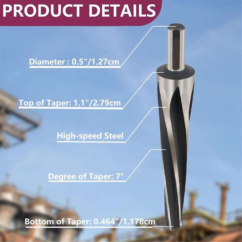 Tapered Ball Joint Reamer, 7 Degree Ball Joint Tapered Reamer, Tapered Reamer Tie Bar, 1-1/2 Inches