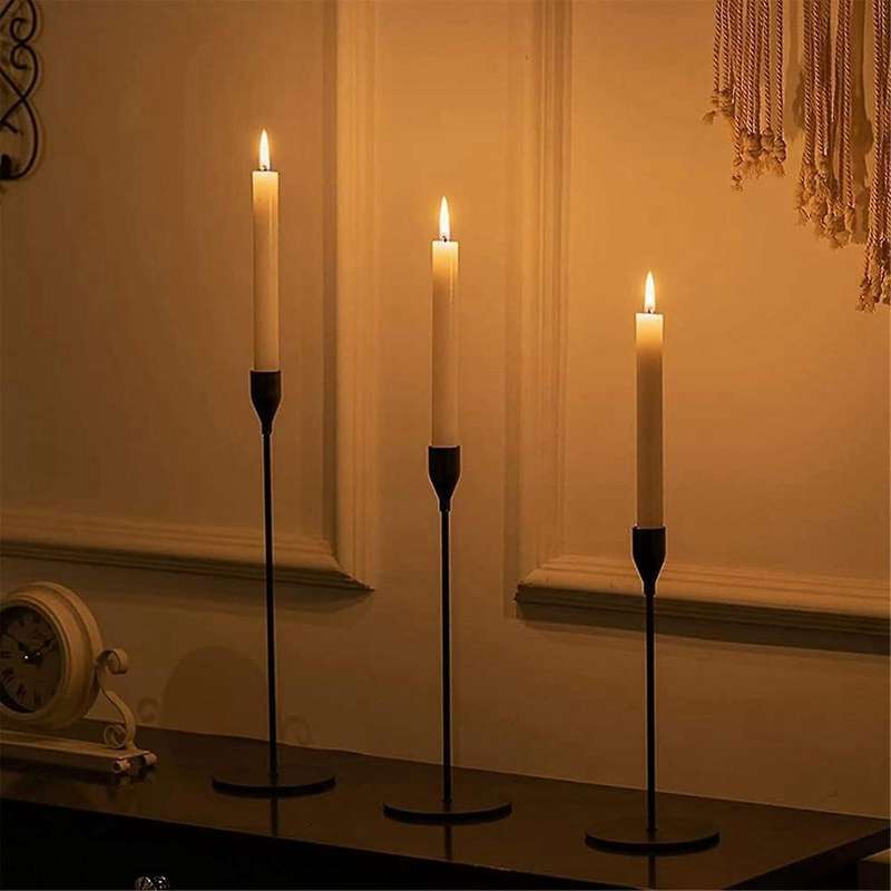 Taper Candle Holder Tall Candlestick Holders, Metal Candle Long Holder Set,pillar Decorative Candle