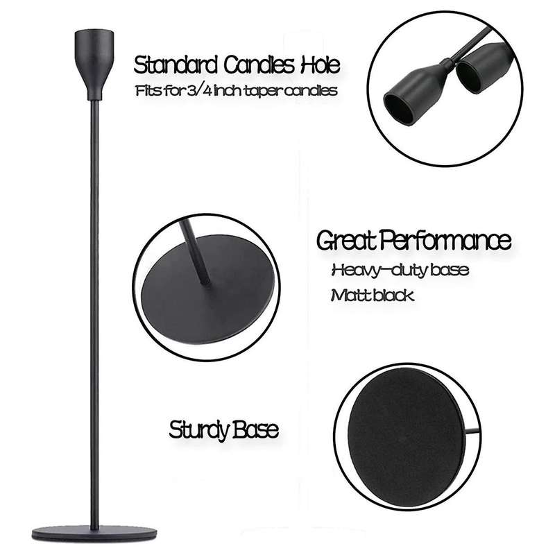 Taper Candle Holder Tall Candlestick Holders, Metal Candle Long Holder Set,pillar Decorative Candle