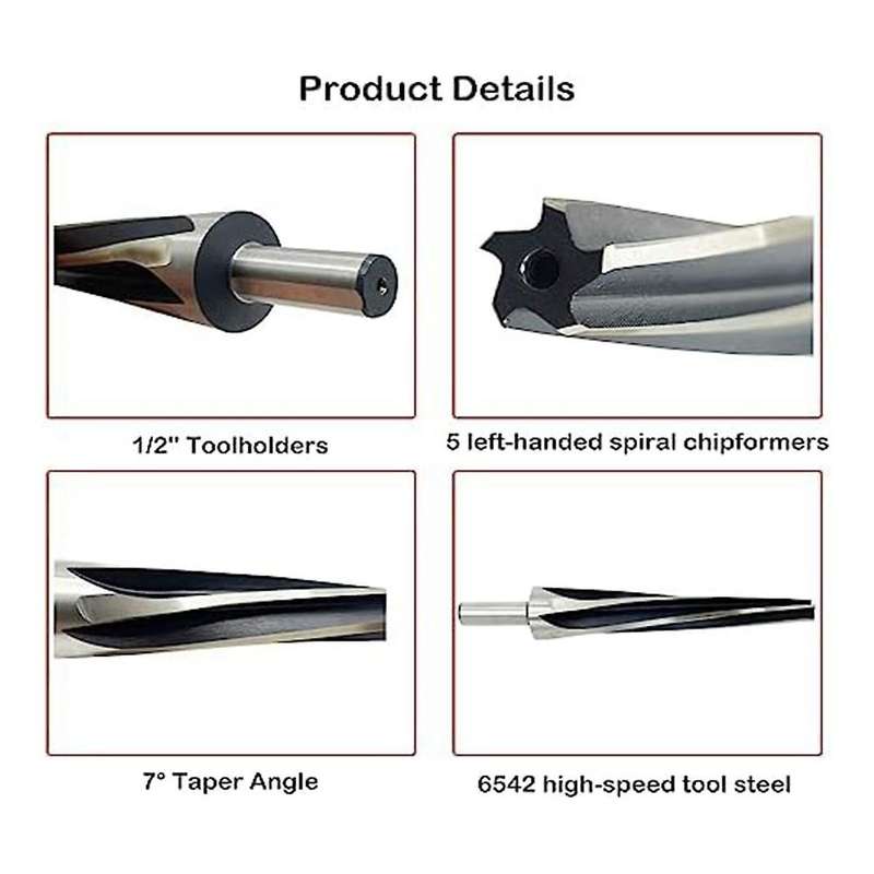 Tapered Ball Joint Reamer, 7 Degree Ball Joint Tapered Reamer, 6542 High Speed Tool Steel Tapered B