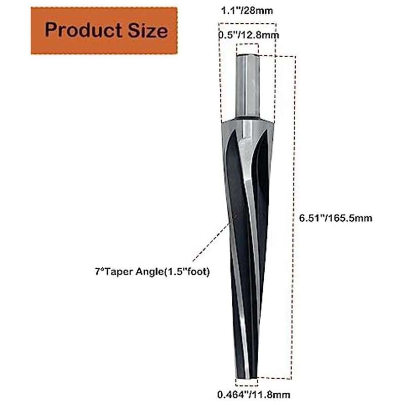 Tapered Ball Joint Reamer, 7 Degree Ball Joint Tapered Reamer, 6542 High Speed Tool Steel Tapered B