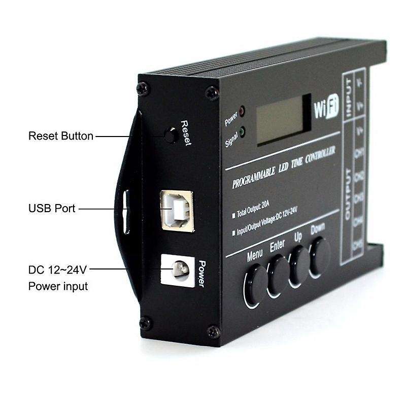 TC421 Programmable Wifi Time 5Ch Output Led Strip Light Controller