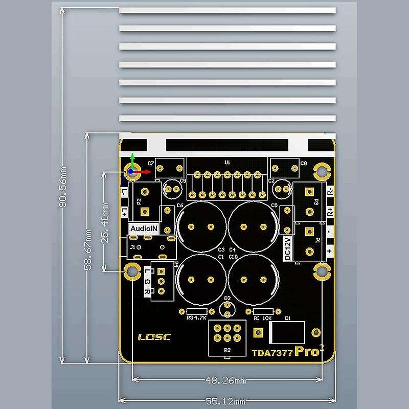 TDA7377 Digital Amplifier Audio Board 2X30W Stereo Class AB Amplificator for 4-8 Ohm Speaker DC9-18V
