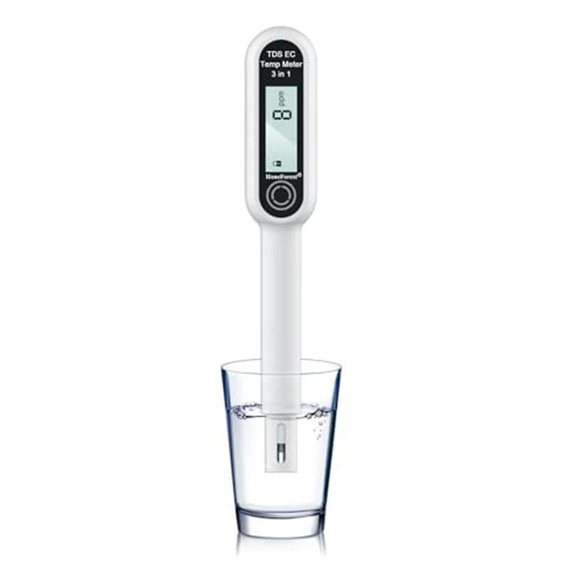 TDS Meter, EC Meter, Thermometer 3-In-1,Accuracy TDS Meter Digital Water Tester, Always Accurate At