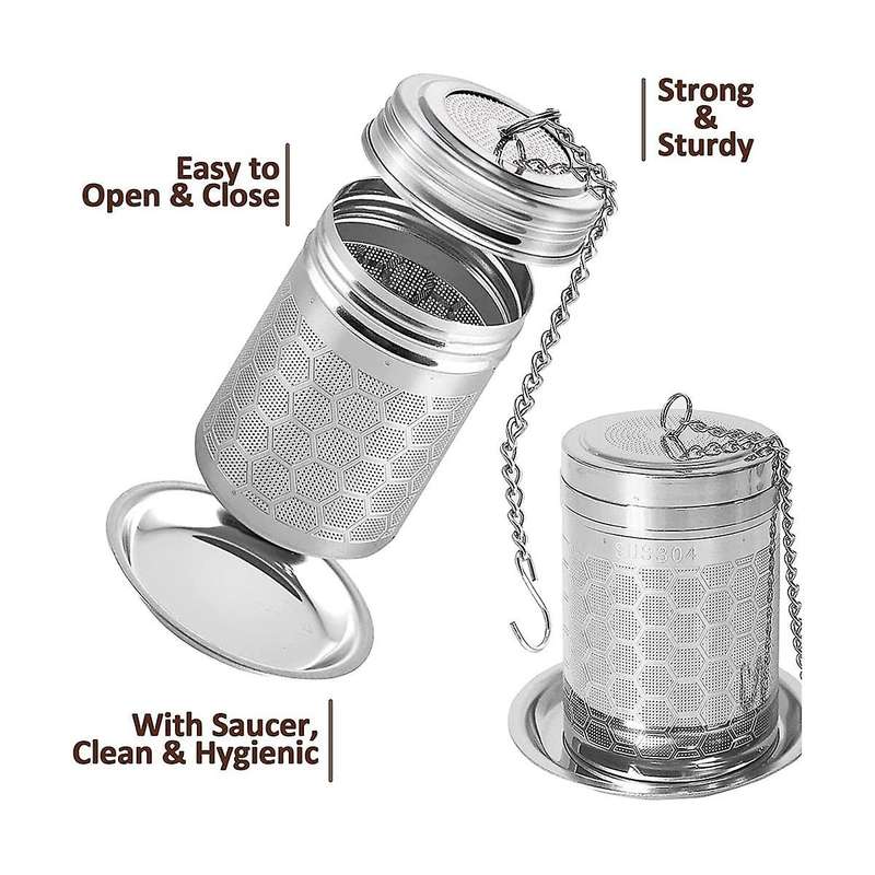 Tea Infusers for Loose Tea 2 Pack Stainless Steel Loose Leaf Tea Steeper Extra Fine Mesh Tea Balls