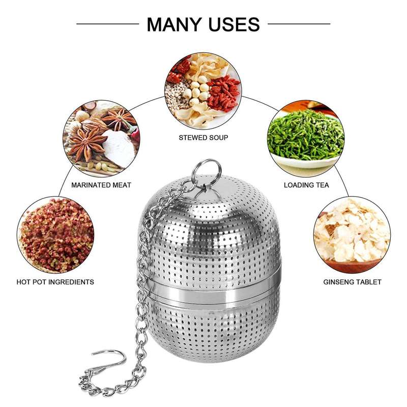 Tea Infuser Tea Strainer ,tea Filters for Loose Tea, with Stable and Long Chain ,sealed Thread Conn