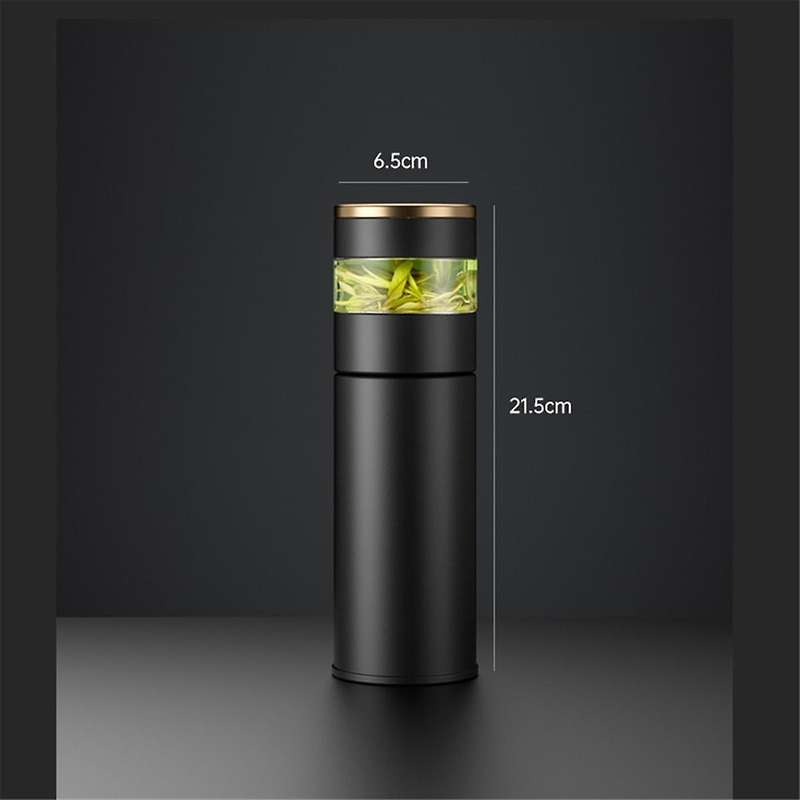 Tea Infuser Vacuum Flask Temperature LED Display 450Ml Insulated Cup Stainless Steel Bottle Travel