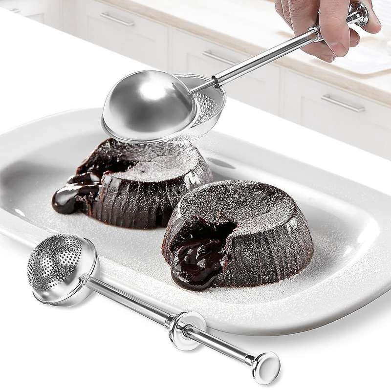 Tea Infuser Ball Shaped Stainless Steel Tea Ball Ball-Shape Push Style Tea Infuser Strainer,Pack of
