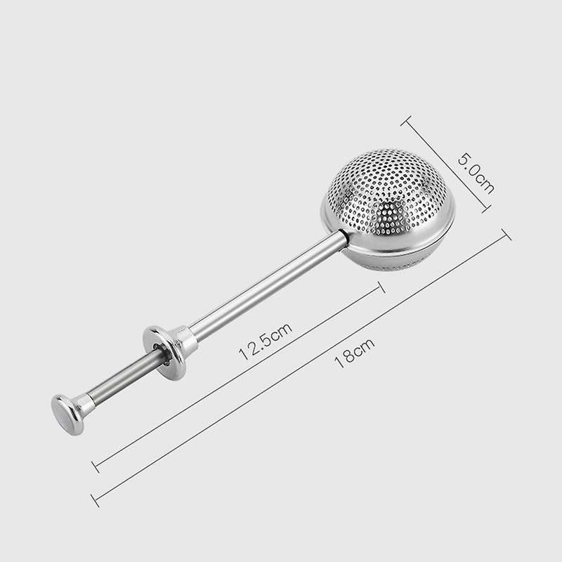 Tea Infuser Ball Shaped Stainless Steel Tea Ball Ball-Shape Push Style Tea Infuser Strainer,Pack of