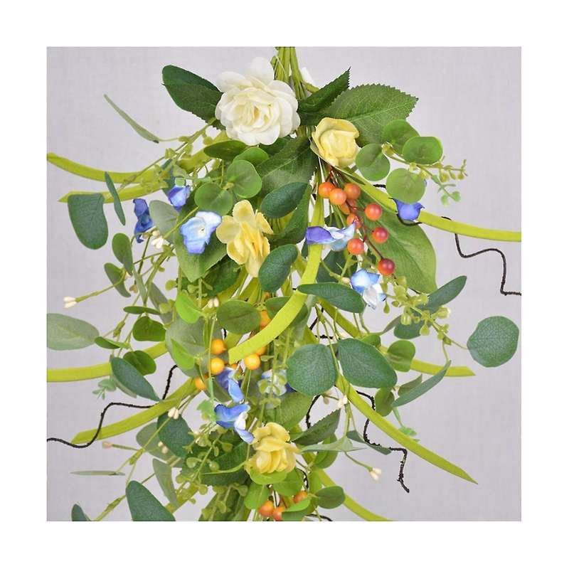 Teardrop Hanging Wall Decor Artificial Teardrop Spring Summer Front Door Teardrop Artificial Flower