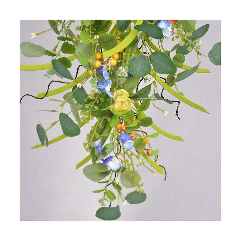 Teardrop Hanging Wall Decor Artificial Teardrop Spring Summer Front Door Teardrop Artificial Flower