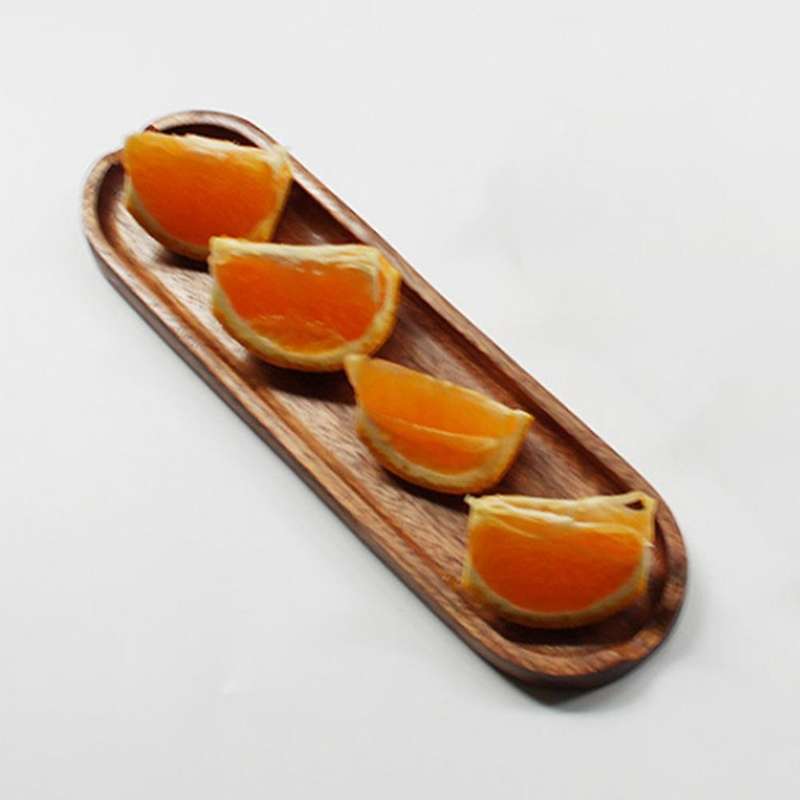 Teak Rectangular Wooden Plate Small Leaf Fruit Plate Plate Wooden Tray Sushi Plate Spoon Shelf
